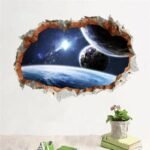 stickers 3d planetes une fenetre sur lunivers chez de decoration dinterieur 560 1