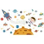 stickers decoratifs de planetes et vaisseaux spatiaux pour enfants 238 1