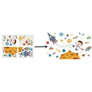 stickers decoratifs de planetes et vaisseaux spatiaux pour enfants 907 1
