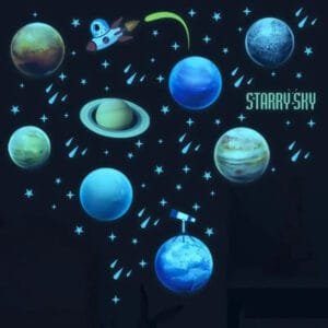 Stickers Décoratifs Représentant Planètes Pour Une Décoration Spatiale