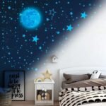 stickers lumineux pour un ciel etoile et pleine lune magique a la maison 685 1