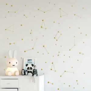 stickers muraux constellations pour decorer votre chambre or 375 1