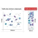 stickers muraux galaxie en bleu et violet pour la chambre 187 1