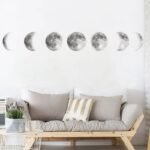 stickers muraux phases de la lune et lampe decorative 926 1