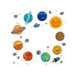 stickers planetes pour chambre a coucher inspiree du systeme solaire 442 1