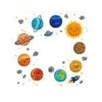 Stickers Planètes Pour Chambre à Coucher Inspirée Du Système Solaire