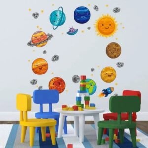 stickers planetes pour chambre a coucher inspiree du systeme solaire 775 1