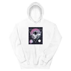 Sweat Astronaute Vaporwave: Adoptez Le Style Rétro Avec Flair! - Blanc / s