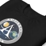 t shirt apollo en coton peigne avec logo nasa 624 1
