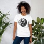 T-shirt Astronaute Alien Yin Yang: équilibre Cosmique Unique