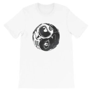 T-shirt Astronaute Alien Yin Yang: équilibre Cosmique Unique - Blanc / Xs