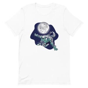 T-shirt Astronaute Avec Imprimé De La Lune - Blanc / Xs