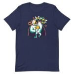 t shirt astronaute boombox musique et astronomie en harmonie bleu marine xs 196 1