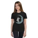 t shirt astronaute creusant un croissant de lune 375 1