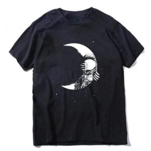 T-shirt Astronaute Demi-lune Pour Passionnés D’astronomie - s