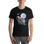 T-shirt Astronaute En Coton Peigné Filé à L’anneau Pour Motards