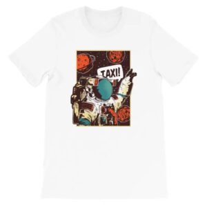 T-shirt Astronaute Taxi: Voyagez à Travers La Galaxie Avec Style! - Blanc / Xs