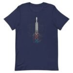 t shirt en coton peigne file a lanneau vision interplanetaire de musk bleu marine xs 514 1