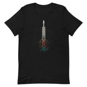 t shirt en coton peigne file a lanneau vision interplanetaire de musk noir xs 467 1