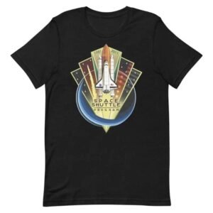 t shirt en coton peigne hommage aux navettes spatiales de la nasa noir chine xs 601 1