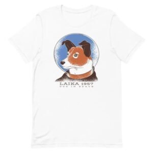 t shirt en coton peigne laika hommage a la pionniere de lespace blanc xs 431 1
