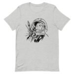 t shirt en coton peigne youri gagarine hommage a lespace gris chine s 916 1