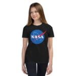 T-shirt Nasa Pour Enfants Avec Insigne Bleu Emblématique