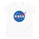 T-shirt Nasa Pour Enfants Avec Insigne Bleu Emblématique - Blanc / s