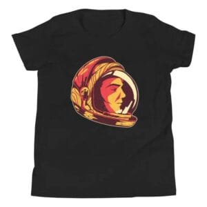 T-shirt Original Pour Jeunes Fans D’astronautes Et D’espace - Noir / s