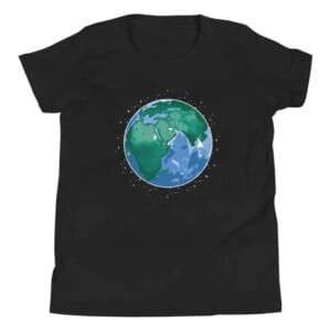 T-shirt Planète Terre Pour Sensibiliser Les Enfants à L’environnement - Noir / s