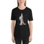t shirt unisexe en coton peigne astronaute et portail stellaire 967 1