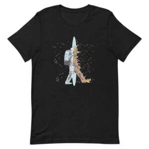 T-shirt Unisexe En Coton Peigné - Astronaute Et Portail Stellaire 2 T-shirt Unisexe En Coton Peigné - Astronaute Et Portail Stellaire - Xs