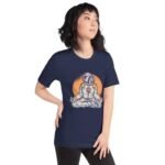 t shirt unisexe en coton peigne avec astronaute meditant 136 1
