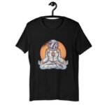t shirt unisexe en coton peigne avec astronaute meditant 781 1