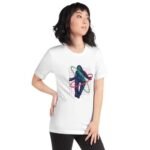 t shirt unisexe en coton peigne avec design astronaute retro 998 1