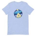 T-shirt Vaisseau Alien En Coton Peigné Pour Les Passionnés D’ufologie - Bleu Chiné / s