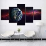 Tableau Terre Supercontinent Cosmos Vibrant