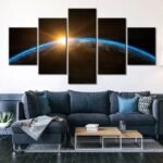tableau aube spatiale un regard vers notre avenir cosmique petit avec cadre 593 1