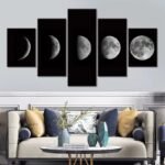 tableau decoratif des phases de la lune en polyptyque decorations 349 1
