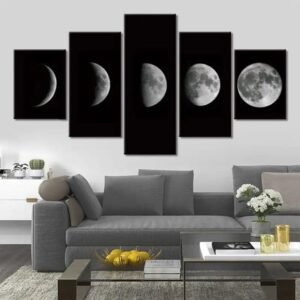tableau decoratif des phases de la lune en polyptyque petit avec cadre decorations 721 1