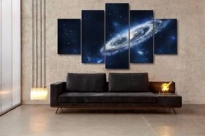 tableau galaxie solitaire une vue spectaculaire de lunivers petit avec cadre 774 1