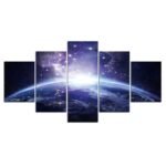 tableau leve de soleil depuis lespace en cinq pieces decoratif 506 1