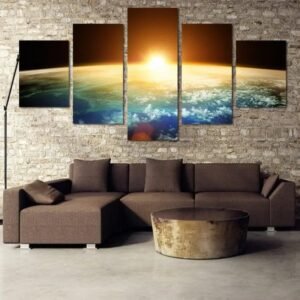tableau lever de soleil spatial pour une decoration inspirante petit avec cadre 366 1
