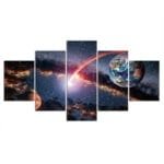 Tableau Mural De La Terre Dans Un Vaste Cosmos étoilé