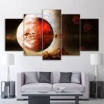 tableau naissance de la lune un choc planetaire fascinant petit avec cadre 999 1