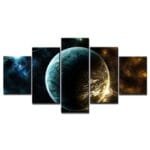 Tableau Polyptyque D’exoplanètes Pour Un Décor Spatial Unique