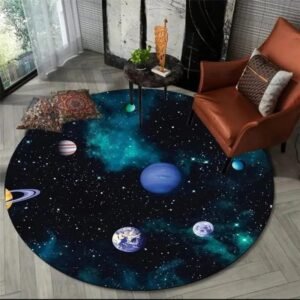 tapis antiderapant sur le theme des planetes et de lespace 40 cm 262 1