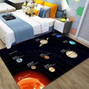 Tapis Décoratif éducatif Sur Le Système Solaire Pour Enfants 1 Tapis Décoratif éducatif Sur Le Système Solaire Pour Enfants - 60 x 90cm
