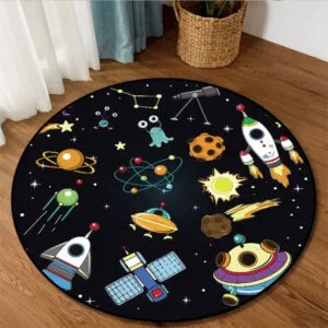Tapis Décoratif Vaisseaux Spatiaux Pour Chambre D’enfant - 60cm