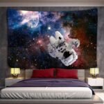 Tenture Astronaute Et Nébuleuses Décoration Galactique